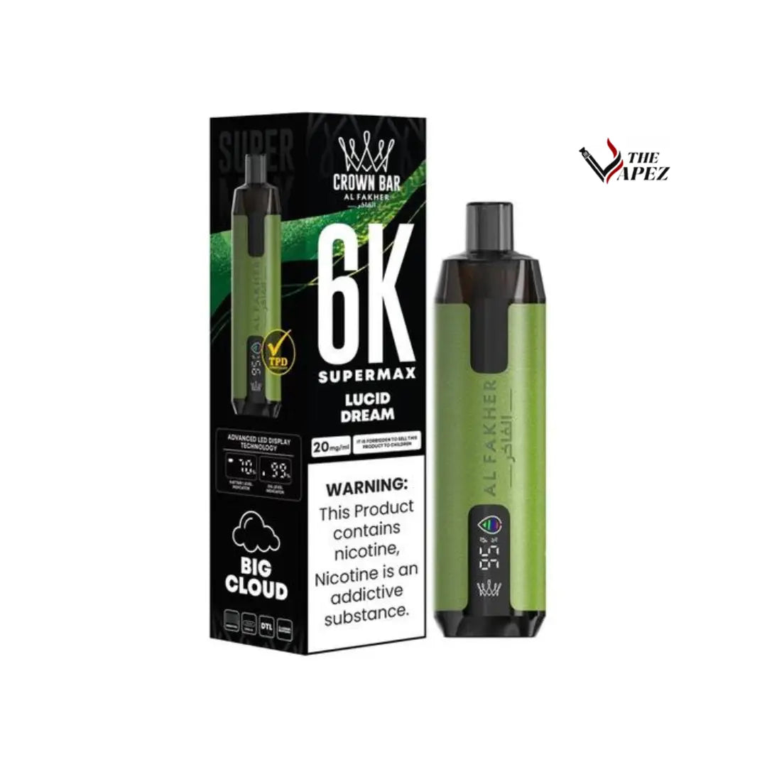 Al Fakher Supermax 6000 Puffs Disposable Vape (Box of 10) Lucid Dream