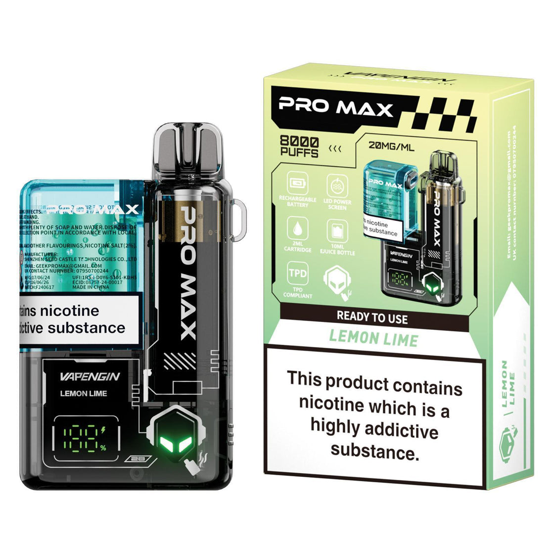 Vapengin Pro Max 8000 Disposable Pods (Box of 5)