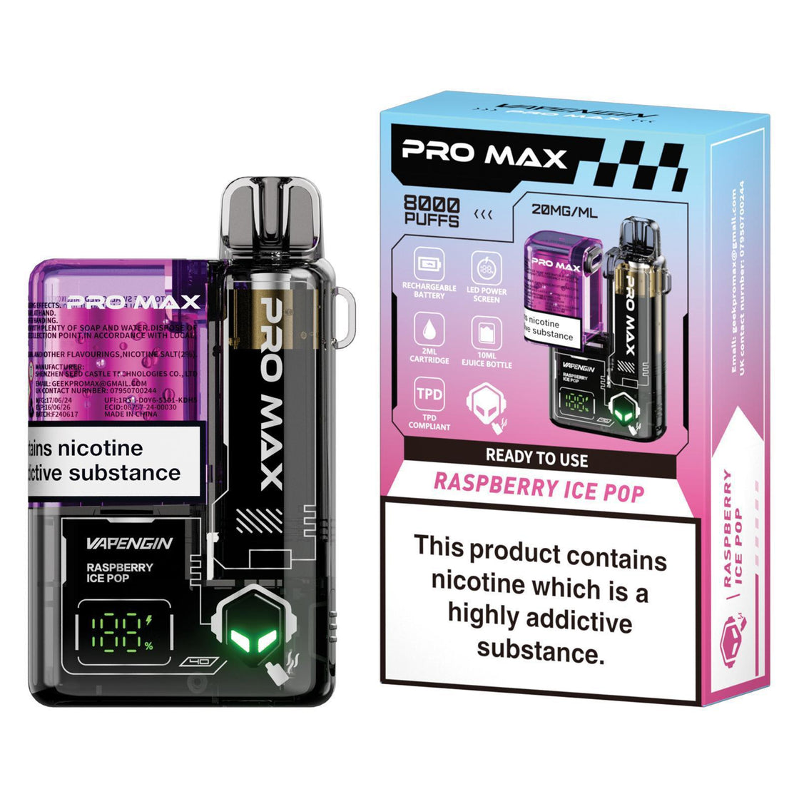 Vapengin Pro Max 8000 Disposable Pods (Box of 5)