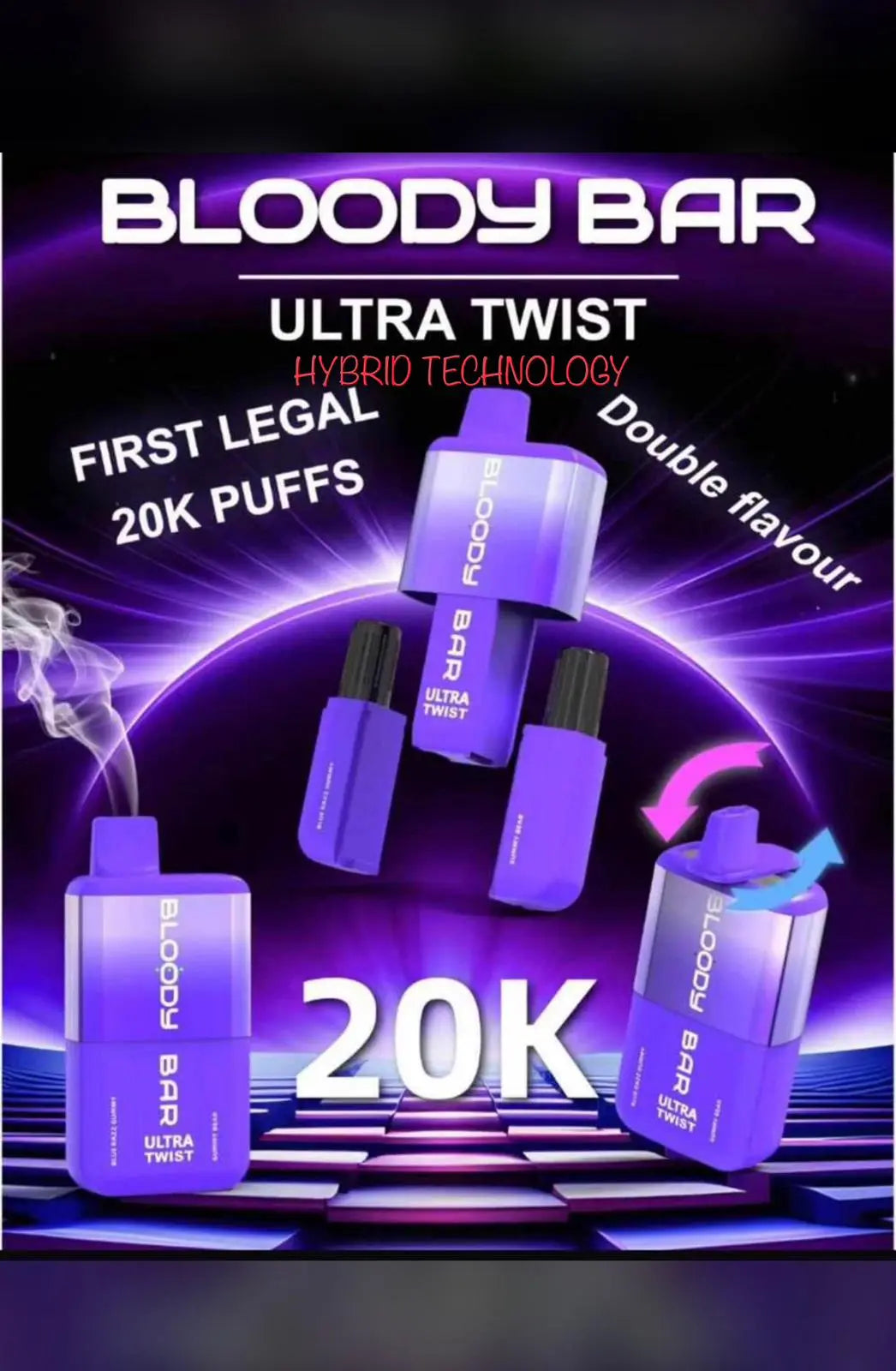 Bloody Bar 20k Ultra Twist Vape Box Of 5