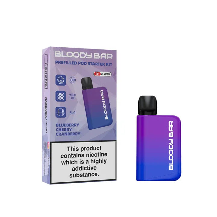 5 in 1 Bloody Bar 3000 Puffs Prefilled Pod (Pack of 5)