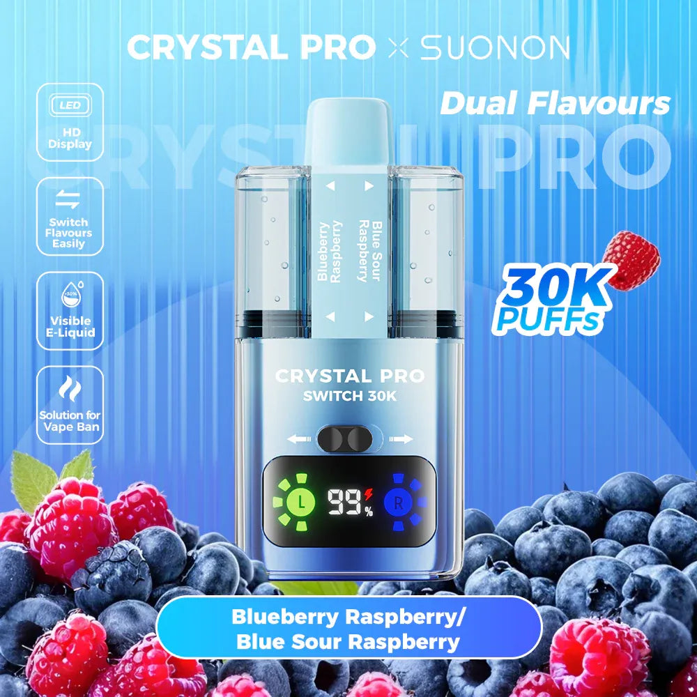 Crystal Pro Switch 30k Blueberry Raspberry/ Blue Sour Raspberry