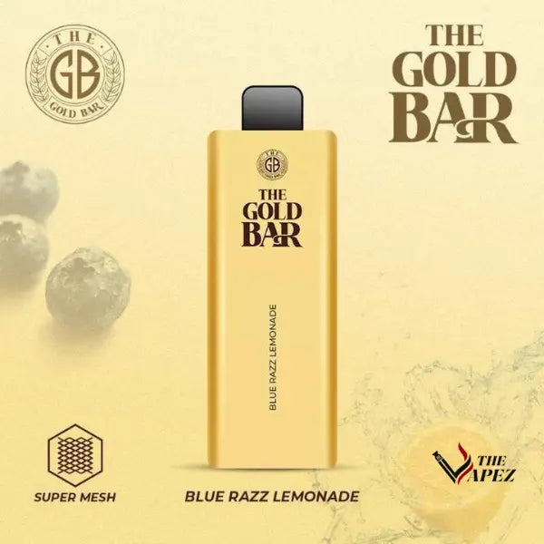Gold Bar 4500 Puffs Disposable Vape Bar (Pack Of 10)  Blue Razz Lemonade