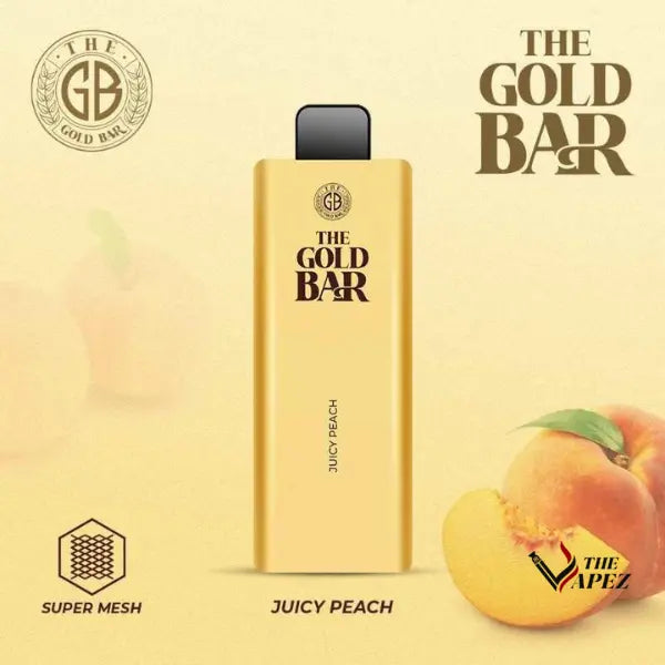 Gold Bar 4500 Puffs Disposable Vape Bar (Pack Of 10) Juicy Peach