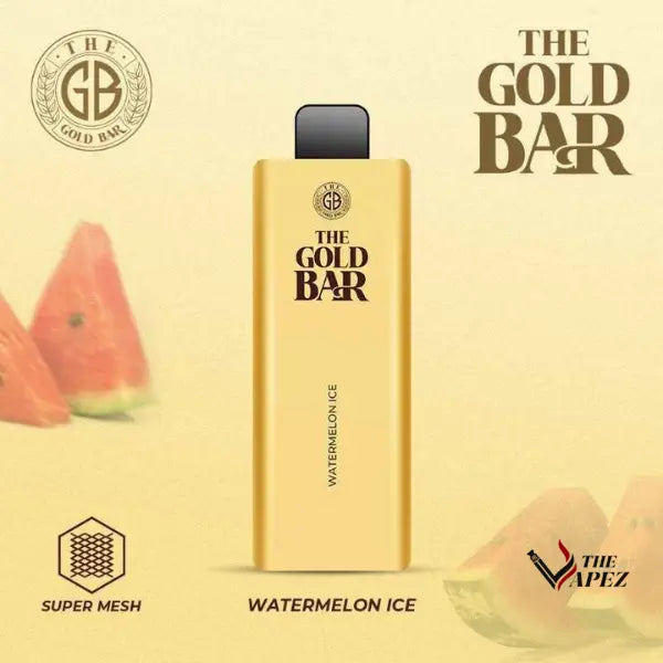 Gold Bar 4500 Puffs Disposable Vape Bar (Pack Of 10) Watermelon Ice