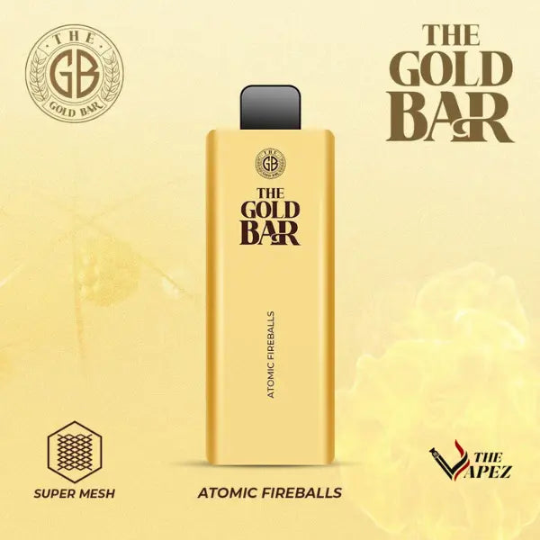 Gold Bar 4500 Puffs Disposable Vape Bar (Pack Of 10) Atomic Fireballs