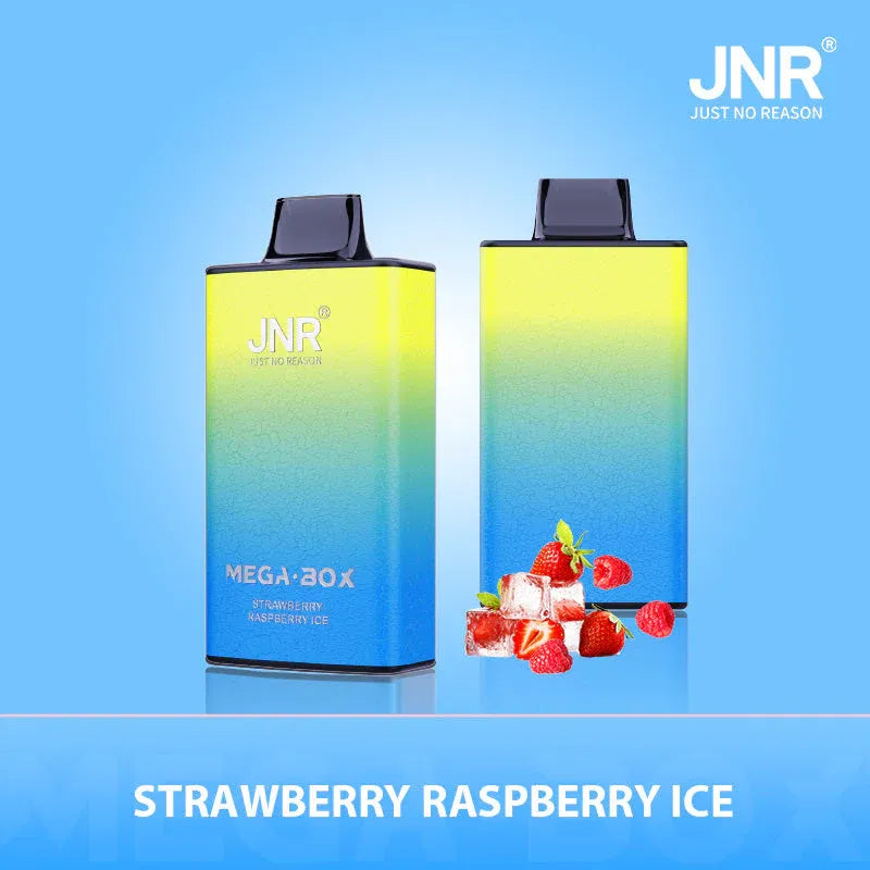 JNR Mega Box 25000 Puffs Disposable Vape Strawberry Raspberry ICe