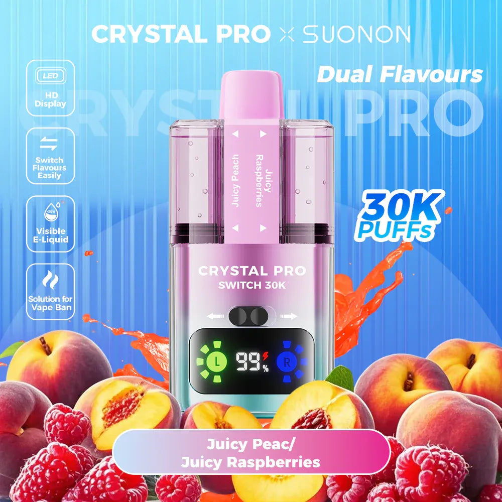Crystal Pro Switch 30k juicy Peach/ Juicy Raspberries