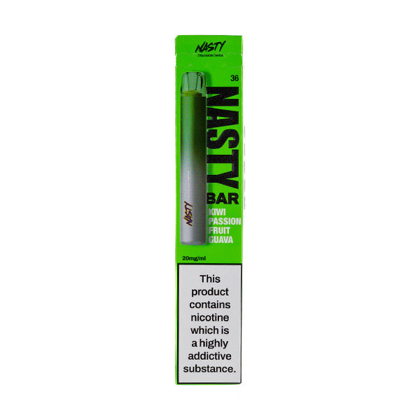 Nasty Juice Nasty Bar Disposable Vape in Kiwi Passionfruit Guava flavour