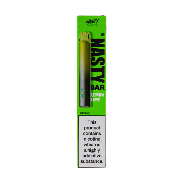 Nasty Juice Nasty Bar Disposable Vape in Lemon Lime flavour