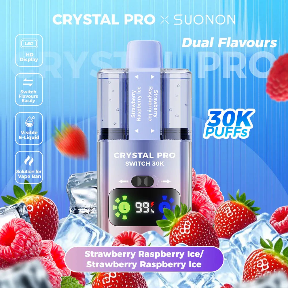 Crystal Pro Switch 30k Strawberry Raspberry Ice/ Strawberry Raspberry ice