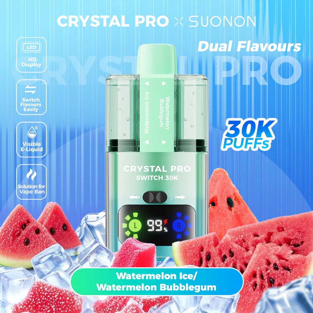 Watermelon Ice/ Watermelon Bubblegum Crystal Pro Switch 30k