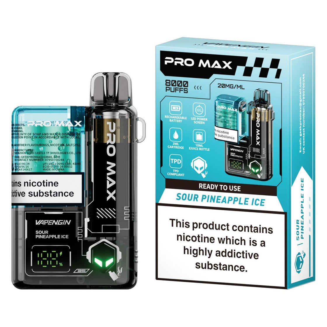 Vapengin Pro Max 8000 Disposable Pods (Box of 5)