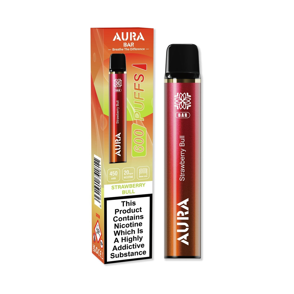 Aura Bar 600 Puffs Disposbale Vape By Crystal Prime - Box of 10 #Simbavapes#