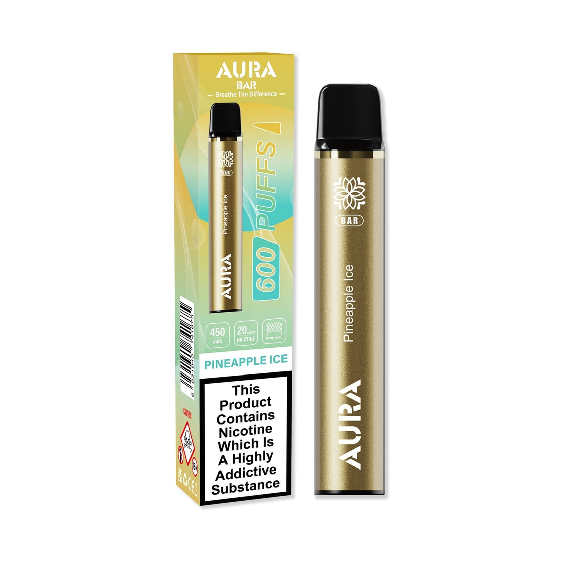 Aura Bar 600 Puffs Disposbale Vape By Crystal Prime - Box of 10 #Simbavapes#