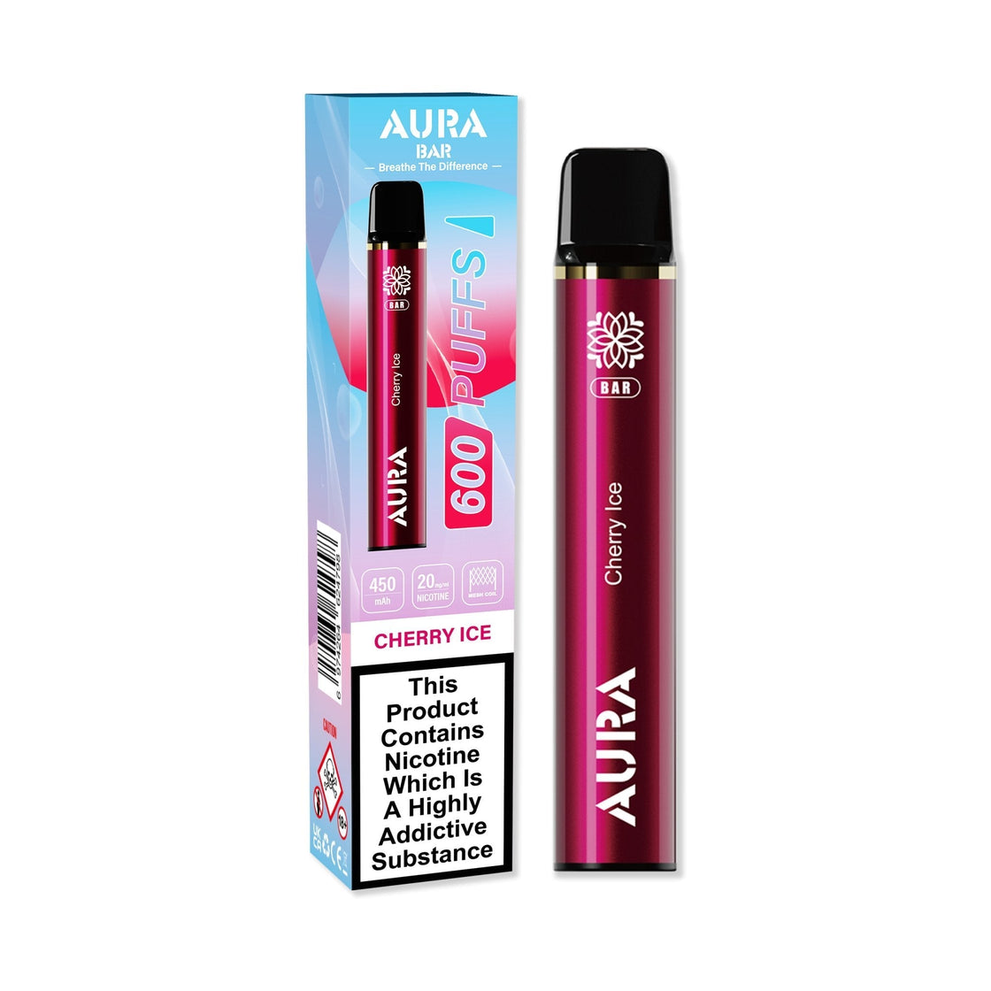 Aura Bar 600 Puffs Disposbale Vape By Crystal Prime - Box of 10 #Simbavapes#