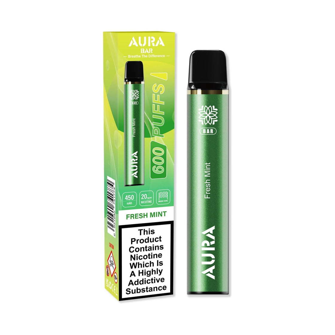 Aura Bar 600 Puffs Disposbale Vape By Crystal Prime - Box of 10 #Simbavapes#