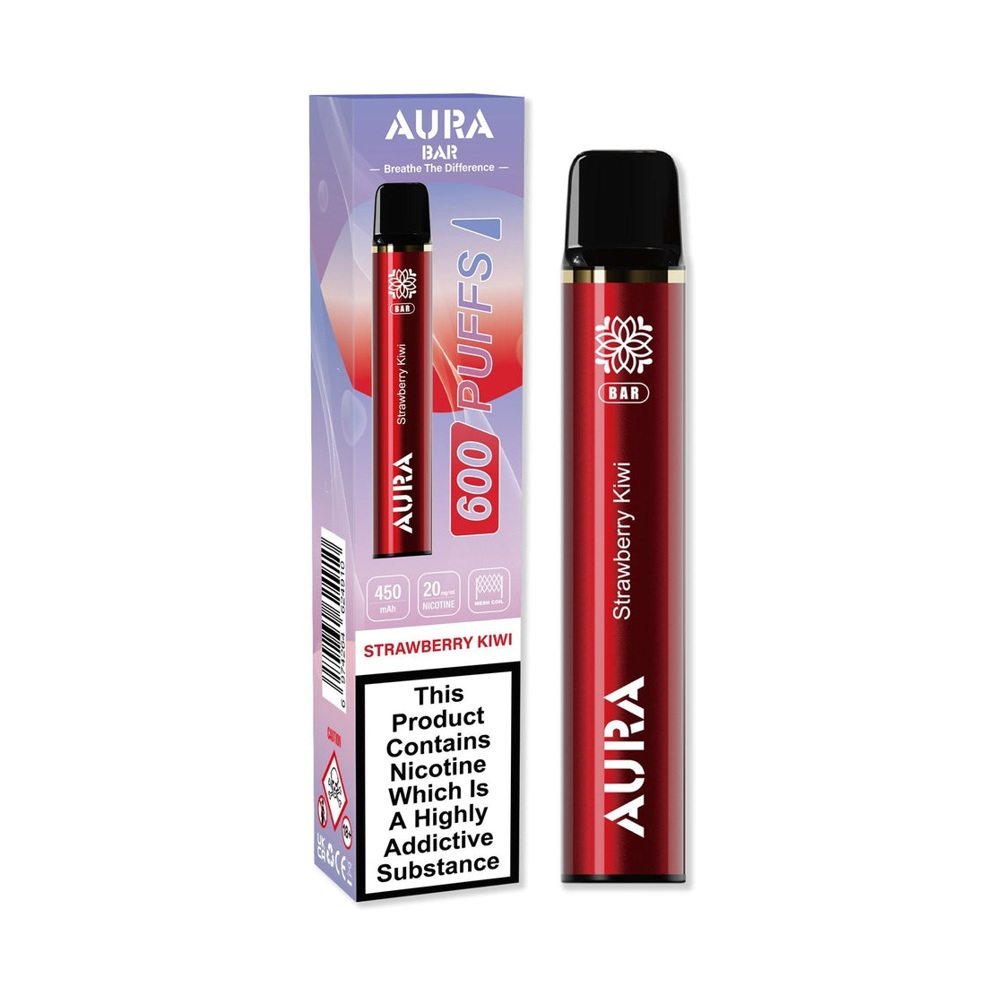 Aura Bar 600 Puffs Disposbale Vape By Crystal Prime - Box of 10 #Simbavapes#