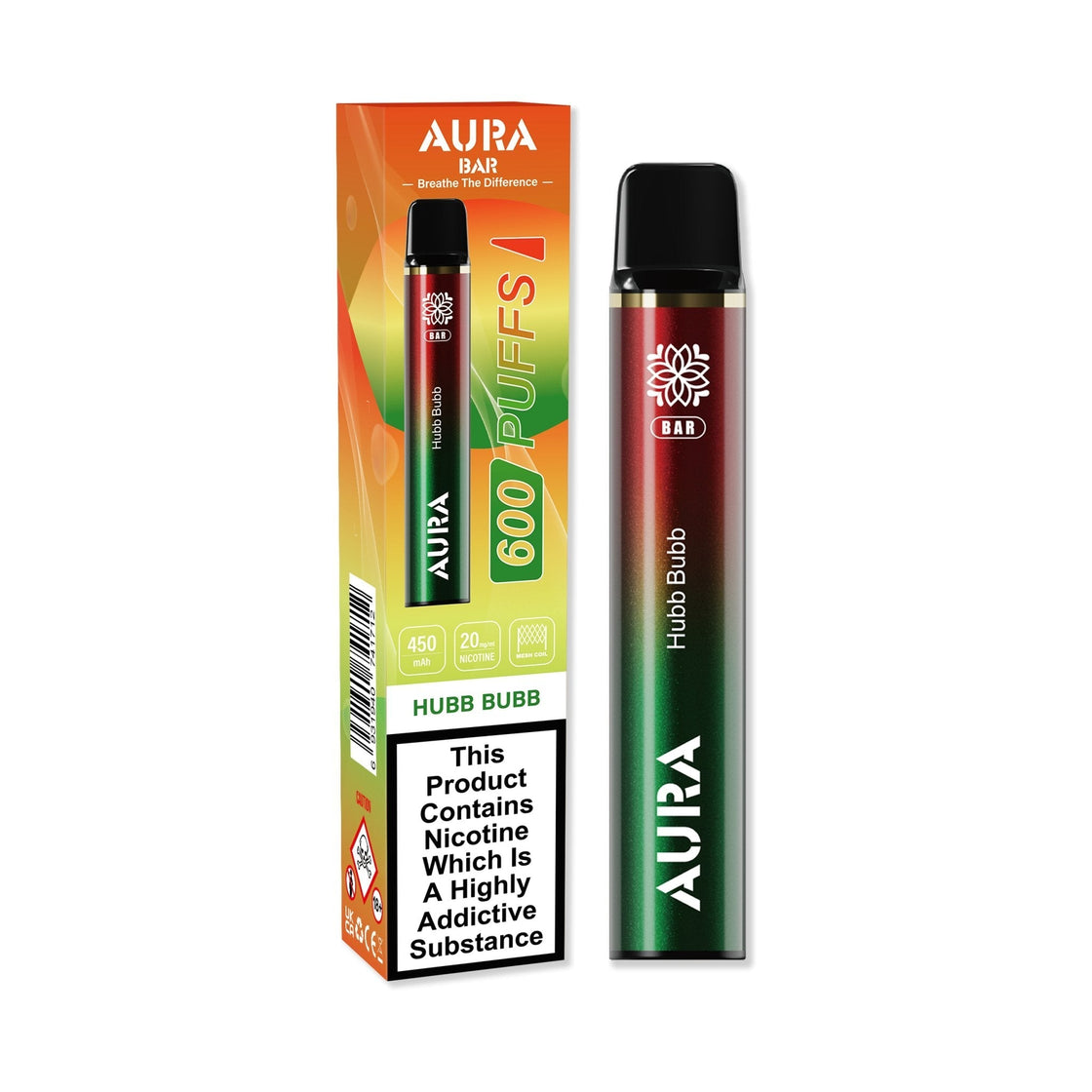 Aura Bar 600 Puffs Disposbale Vape By Crystal Prime - Box of 10 #Simbavapes#