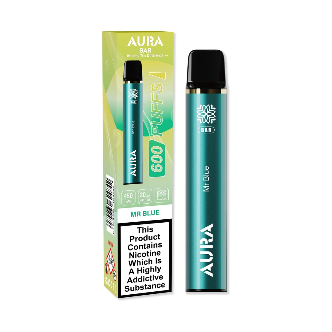 Aura Bar 600 Puffs Disposbale Vape By Crystal Prime - Box of 10 #Simbavapes#