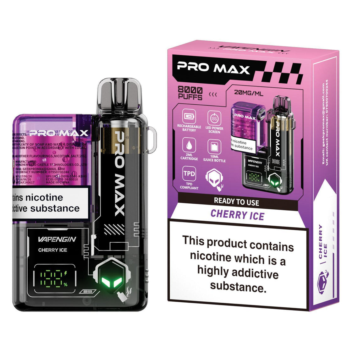 Vapengin Pro Max 8000 Disposable Pods (Box of 5)