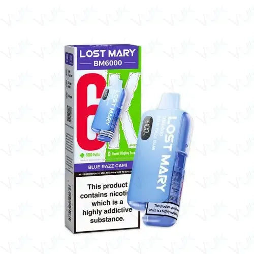 Lost Mary Bm6000 blue razz gami
