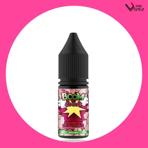 Boom 10ml Nic Salts-Strawberry Raspberry Ice