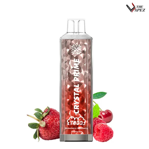 Crystal Prime 7000 Puffs--Strawberry Raspberry Cherry Ice