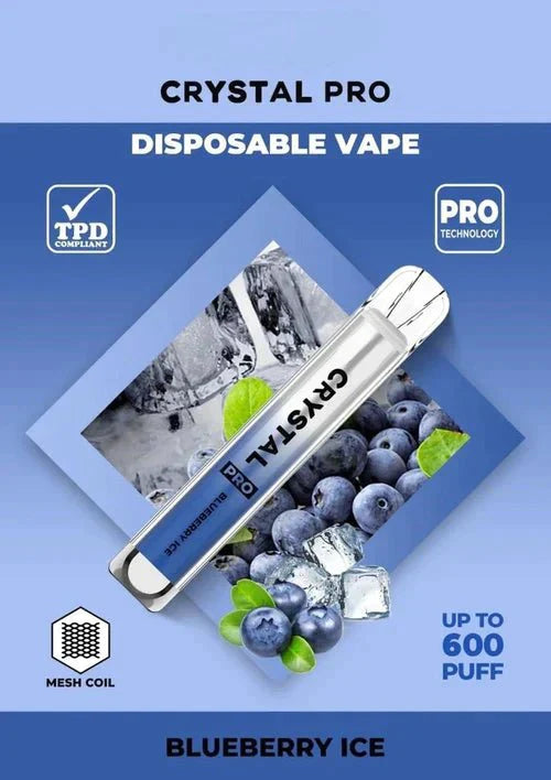 Crystal Pro Bar 600 Puffs Disposable Vape- pack of 10 - 