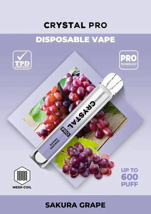 Crystal Pro Bar 600 Puffs Disposable Vape- pack of 10 