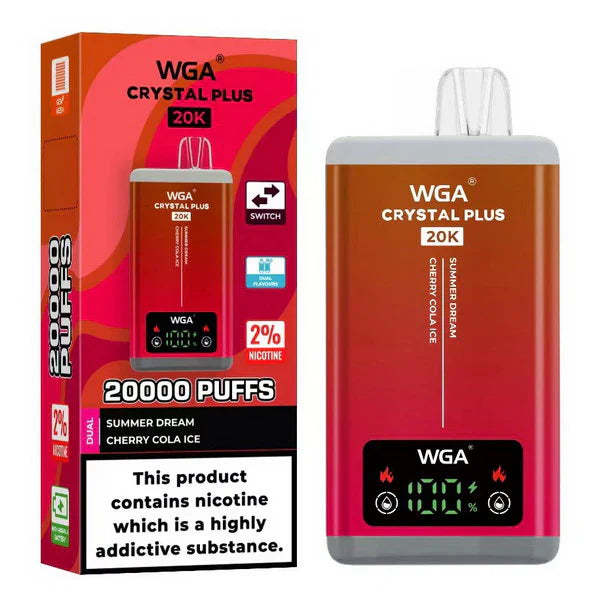 WGA Crystal Plus 20000 Puffs Disposable Vape Dual Flavours