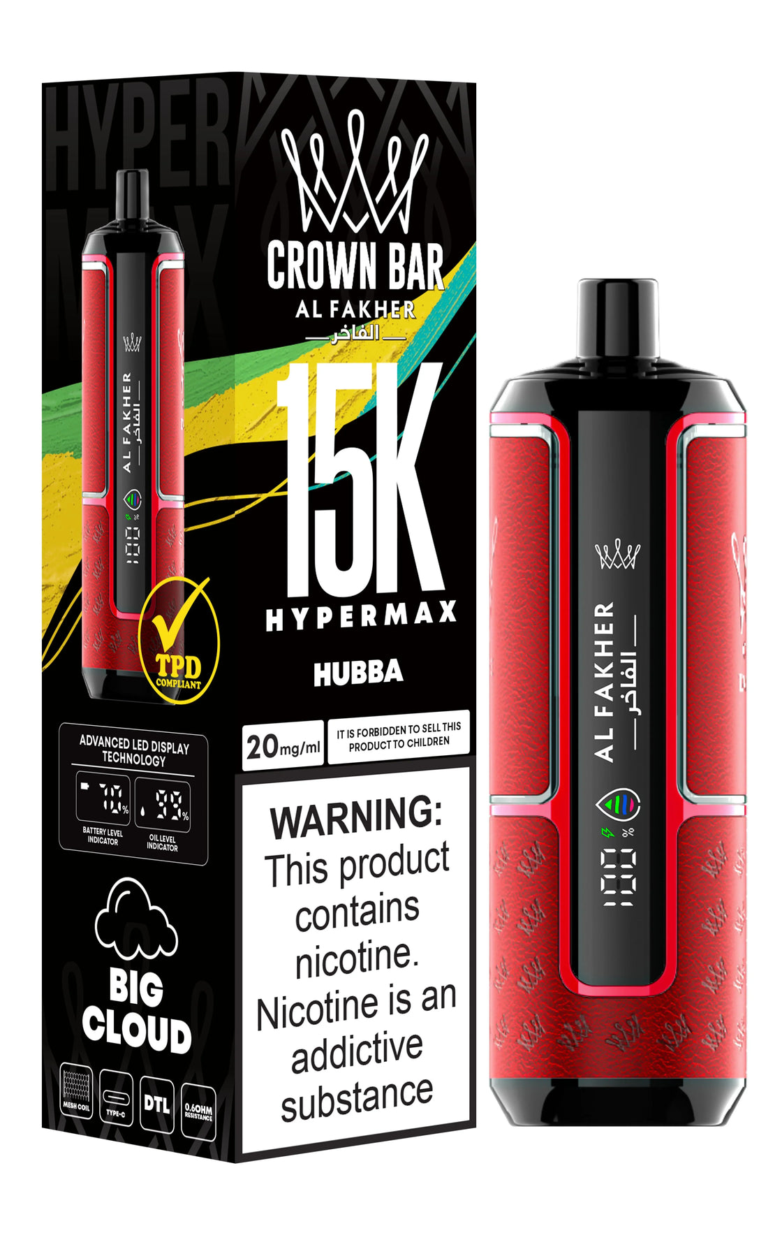 Al Fakher Crown Bar 15K Hypermax Disposable Vape