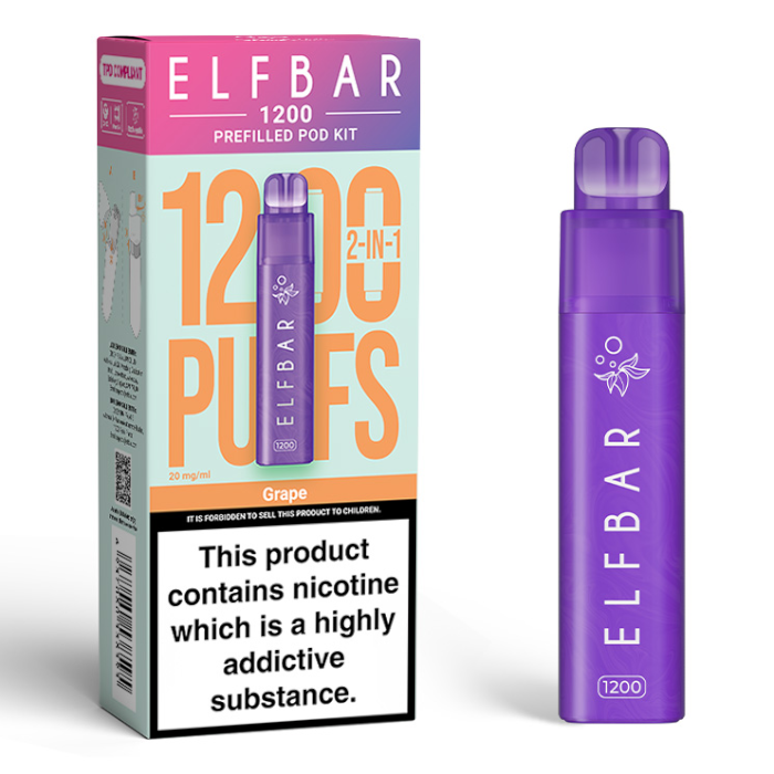 ELF BAR 1200 2 in 1 Prefilled Pod Kit (Box of 5)