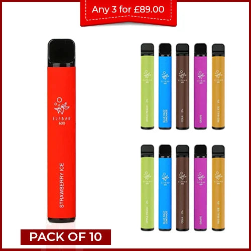 Elf Bar 600 Puffs (Pack Of 10)