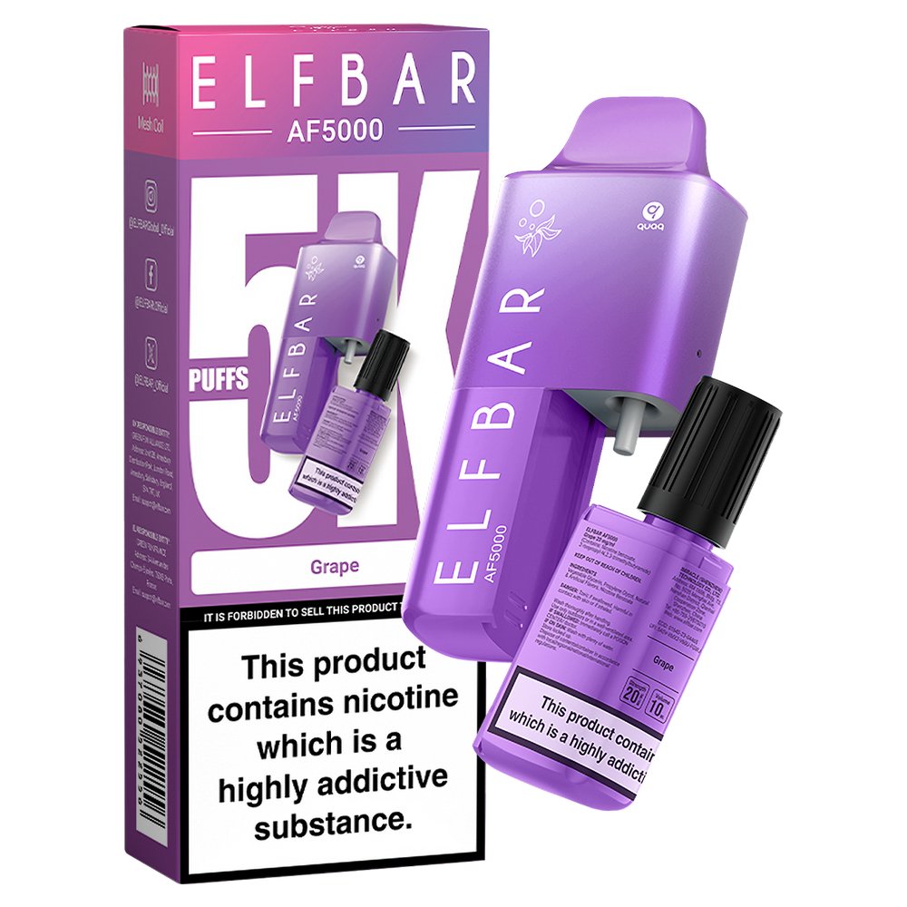 Elfbar AF5000 Puffs Disposable Vape Device - Box of 10 