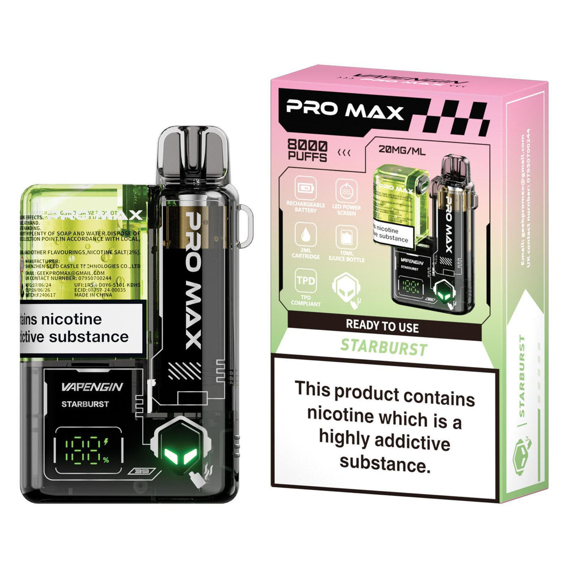 Vapengin Pro Max 8000 Disposable Pods (Box of 5)