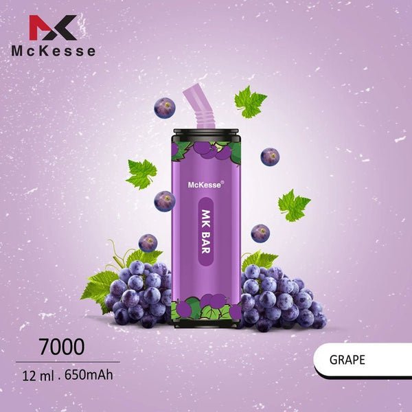 McKesse MK Bar 7000 Disposable Vape - Box of 10 - Grape 