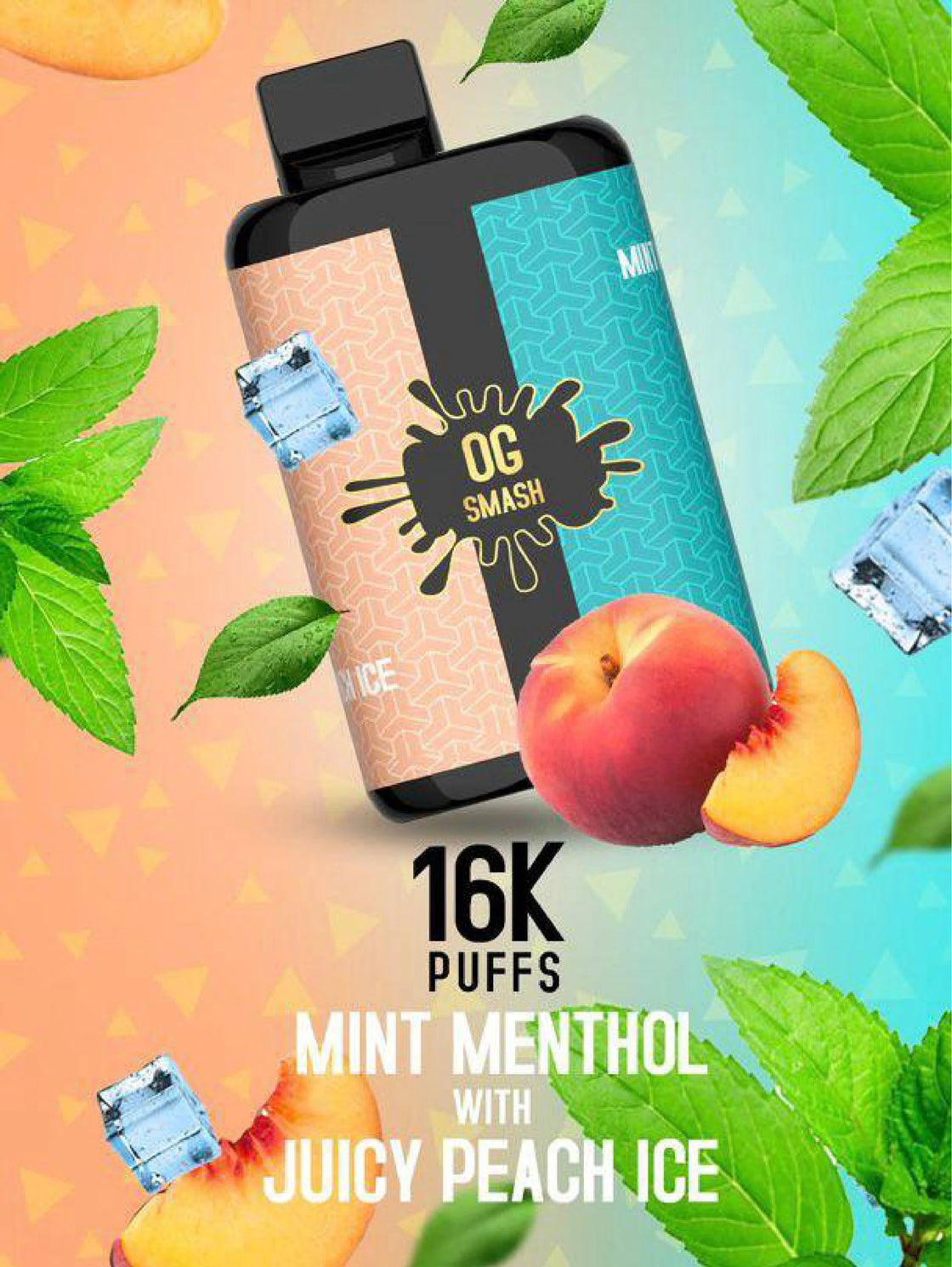 OG Smash Duo 16000 Puffs-Mint Menthol / Juicy Peach Ice