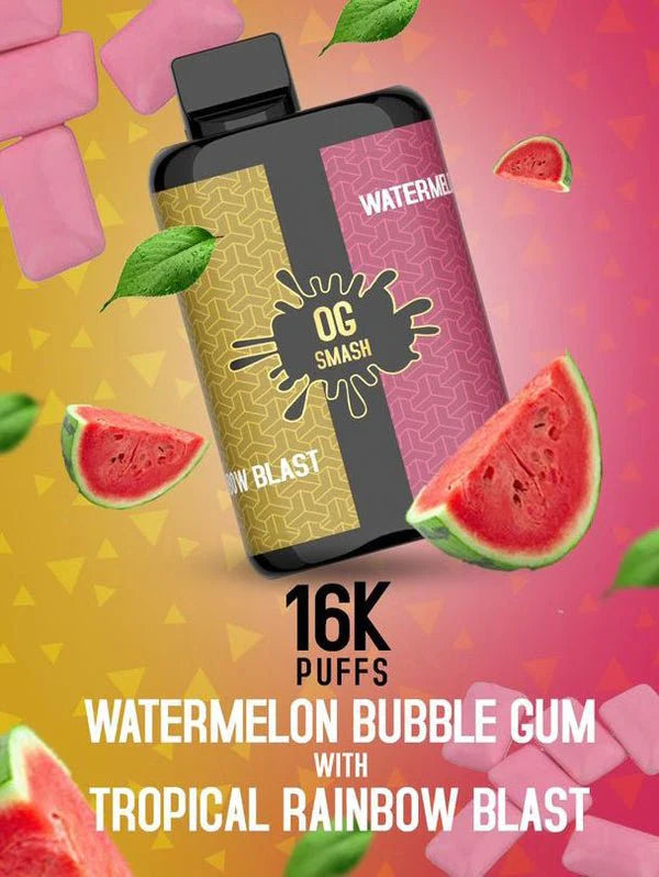 OG Smash Duo 16000 Puffs-Watermelon Bubblegum / Tropical Rainbow Blast