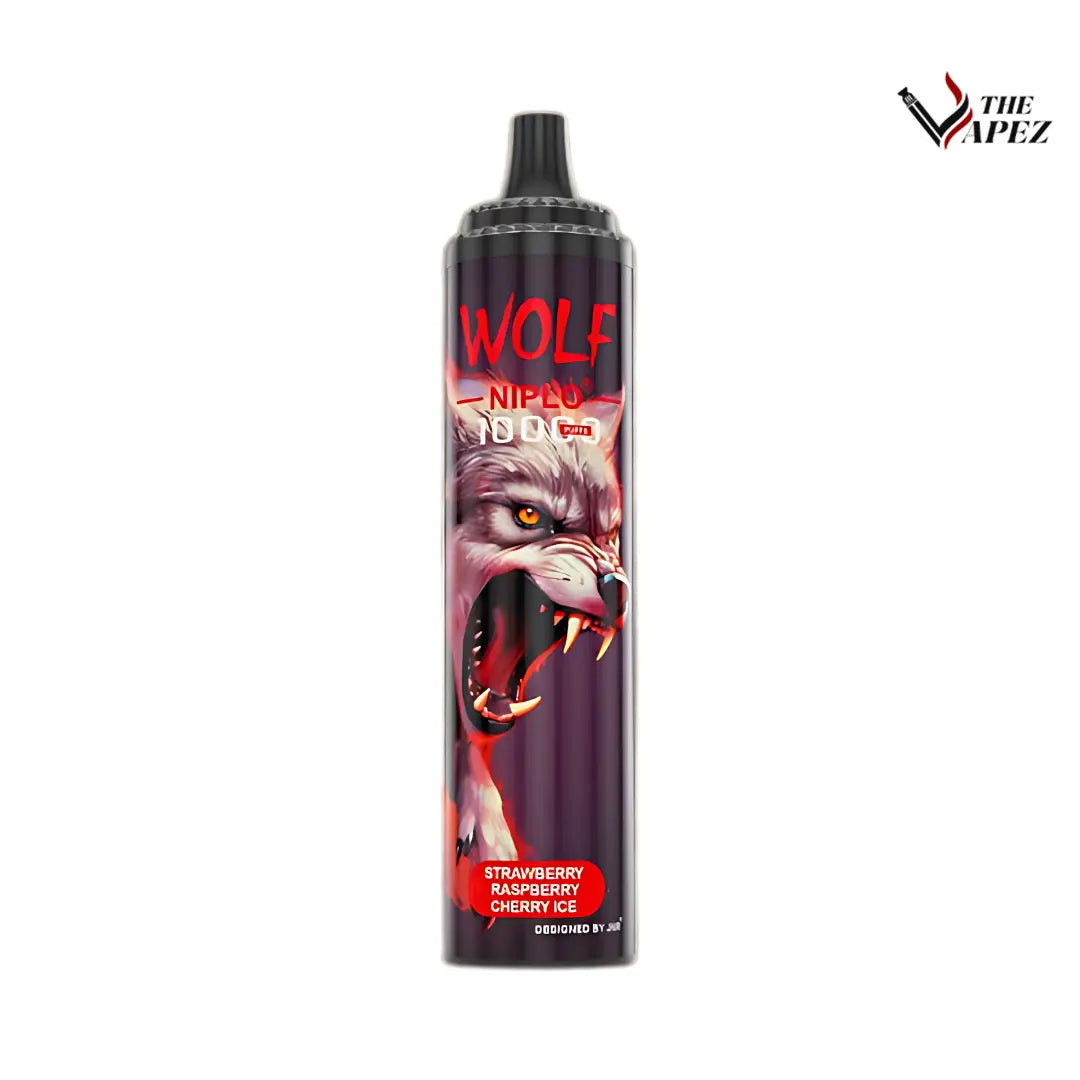 Jnr Wolf Niplo 10000 Puffs Disposable Vape Strawberry Raspberry cherry Ice