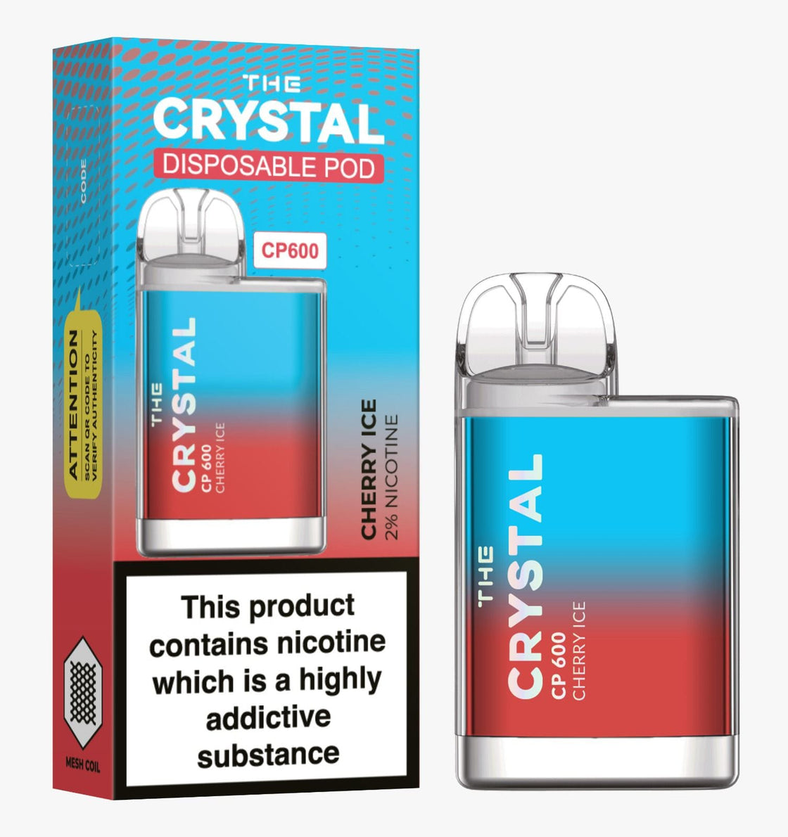 The Crystal CP600 Disposable Vape 600 Puff Bar (Pack of 10)