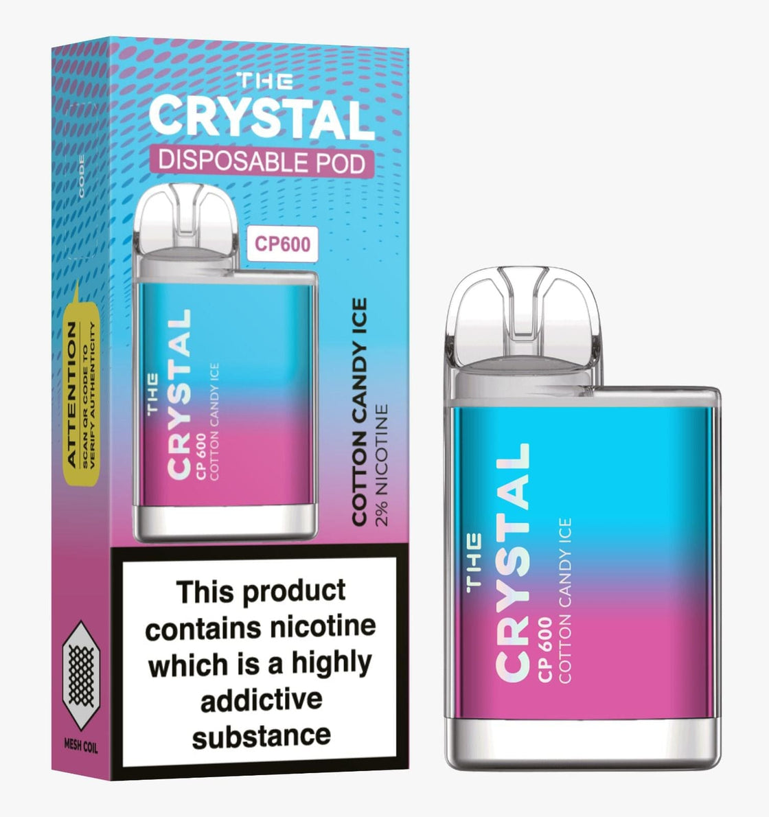 The Crystal CP600 Disposable Vape Puff Bar Box of 10 - #Simbavapes#