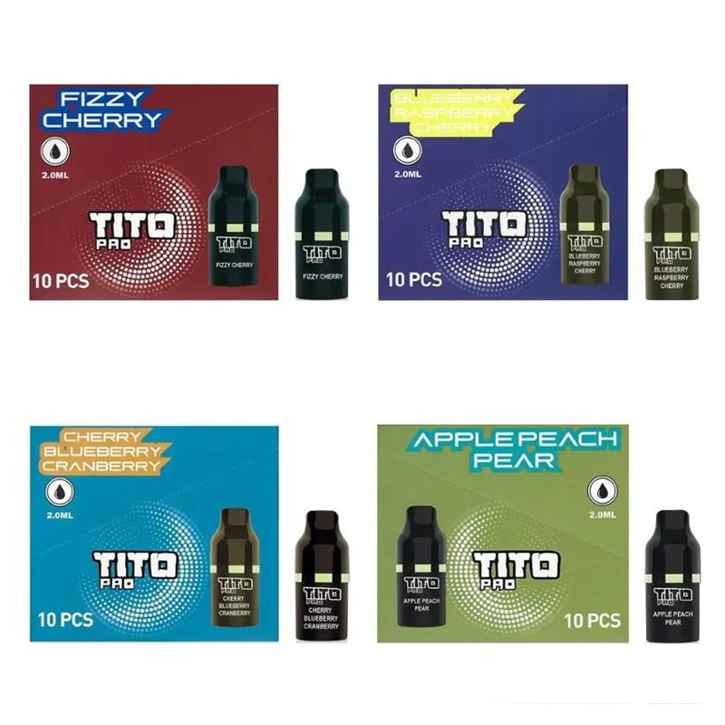 Tito Pro Pre-filled Replacement Vape Pods Pack Of 10